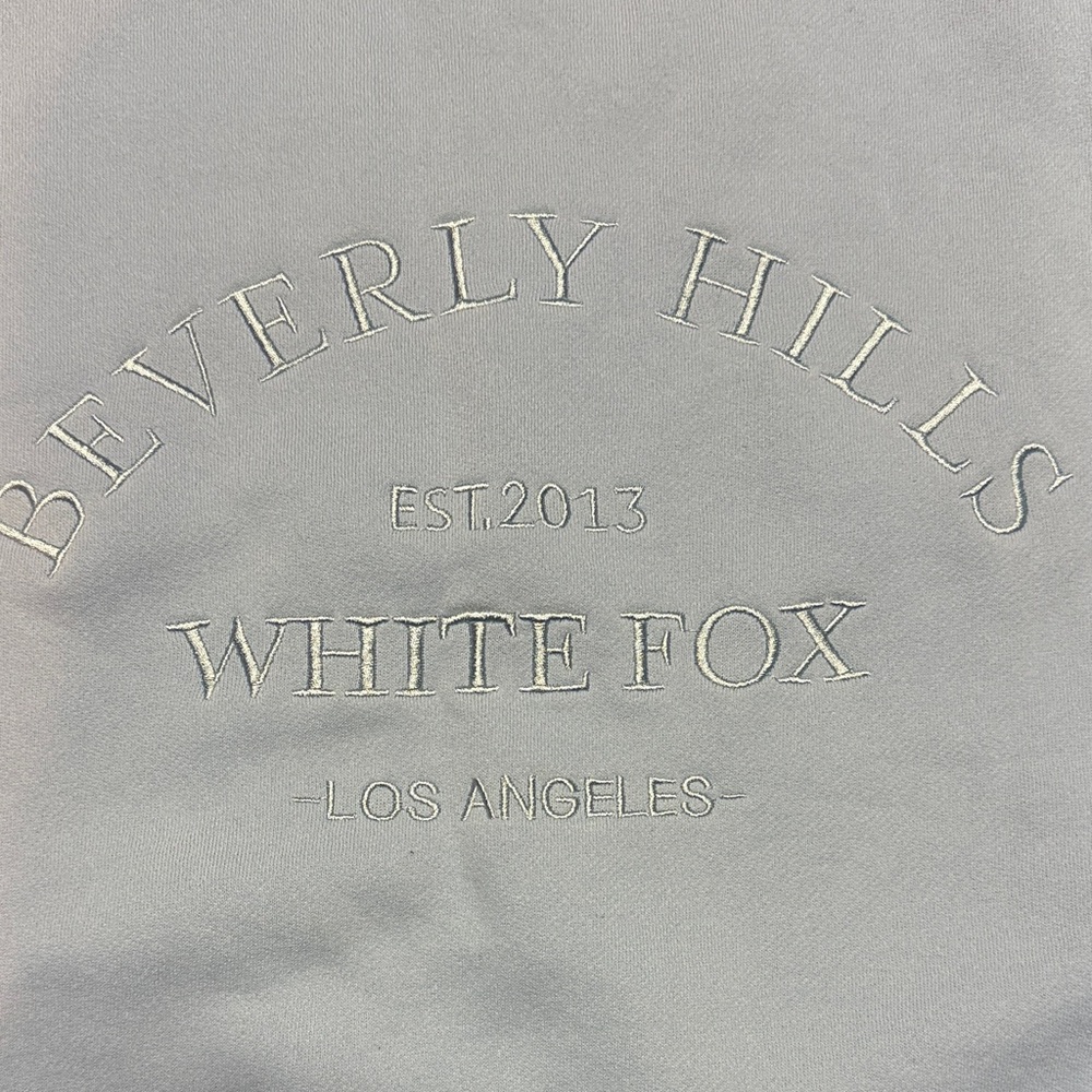 White Fox Boutique Pale Lavender Embossed Crewneck Sweatshirt - Picture 2 of 4